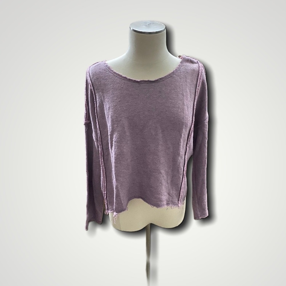 Free people | purple sweater with open lace back